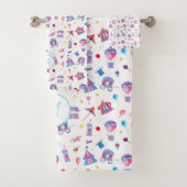 circuspatroon | Turquoise blauw Bad Handdoek (Insitu)