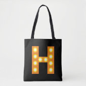 Circuspodium marquee lamp letter maatwerk monogram tote bag (Voorkant)