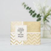 Circusposter Stijl - Ombre Chevron Streep Zig Zag Save The Date (Staand voorkant)