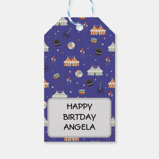 circuspret cadeaulabel (Voorkant)