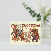 Circusprocessie olifant Antiek kunst Briefkaart (Staand voorkant)