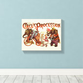 Circusprocessie olifant Antiek kunst Canvas Afdruk (Insitu (Houten vloer))