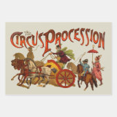 Circusprocessie olifant Antiek kunst Inpakpapier Vel (Voorkant 2)