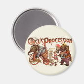 Circusprocessie olifant Antiek kunst Magneet (Voorkant / Achterkant)