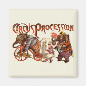 Circusprocessie olifant Antiek kunst Magneet (Voorkant)