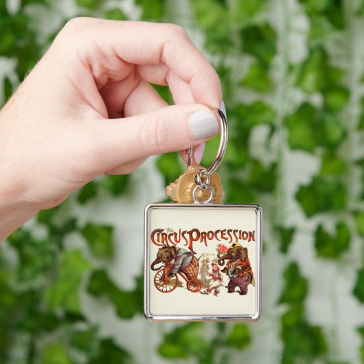 Circusprocessie olifant Antiek kunst Sleutelhanger (Hand)
