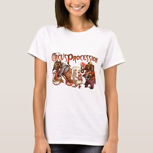Circusprocessie olifant Antiek kunst T-shirt (Voorkant)