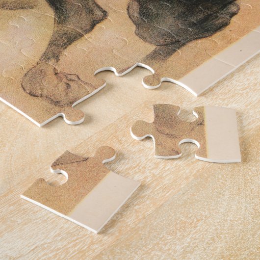 Circusraces met Mannen die zich uitstrekken over t Legpuzzel (Zijkant)