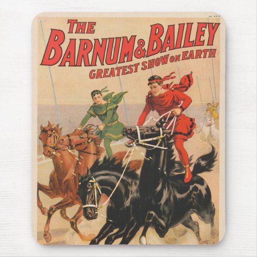 Circusraces met Mannen die zich uitstrekken over t Muismat (Voorkant)