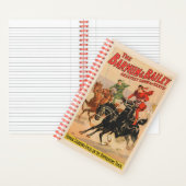 Circusraces met Mannen die zich uitstrekken over t Notitieboek (Binnen)