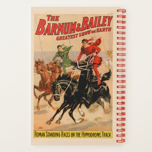 Circusraces met Mannen die zich uitstrekken over t Notitieboek (Achterkant)