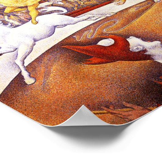 Circusschildering van Georges Seurat Poster (Hoek)