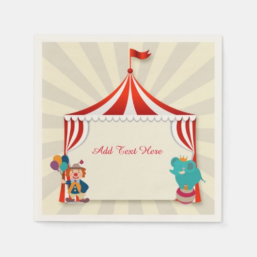 Circustent, artiesten servetten (Voorkant)