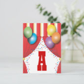 Circustent Carnaval maakt je eigen verjaardagsbann Briefkaart (Staand voorkant)