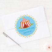 circustent | Grote top | Gepersonaliseerd Ronde Sticker (Envelop)