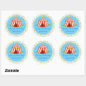 circustent | Grote top | Gepersonaliseerd Ronde Sticker (Vel)