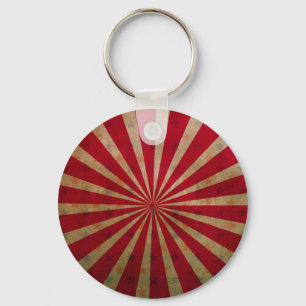 Circustent Vintage Sterren Rode Lijnen Kermis Sleutelhanger