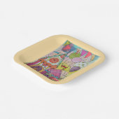 Circustenten en ballonnen-2 papieren bordje (Gebogen)