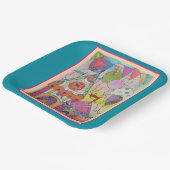 Circustenten en ballonnen papieren bordje (Gebogen)