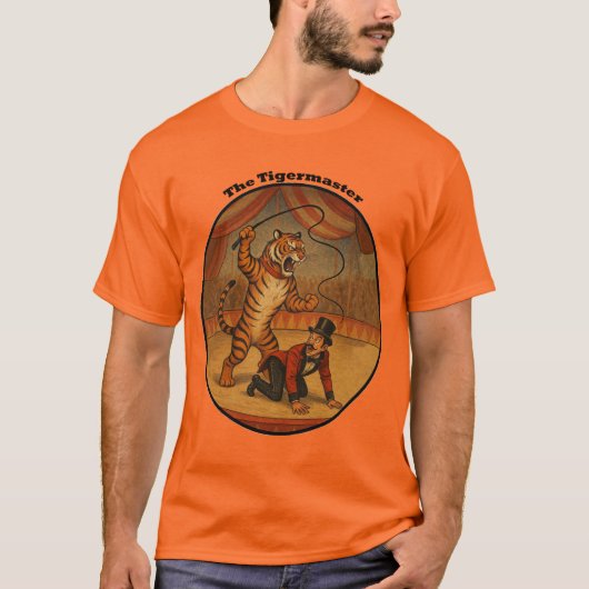 circustijger slaat zijn ringmeester URM T-shirt (Voorkant)