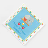 circustrein | Olifant | Gepersonaliseerd Servetten (Hoek)