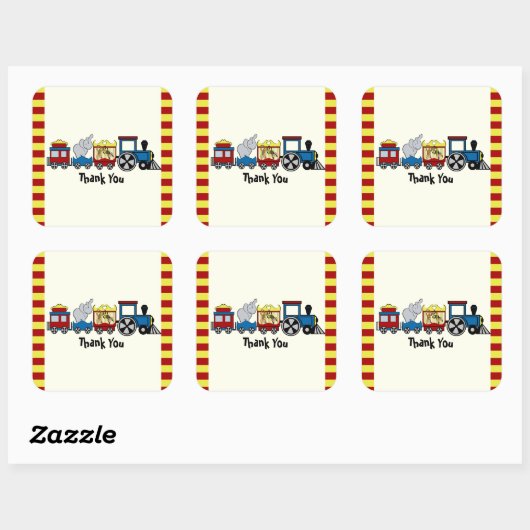 circustrein vierkante sticker (Vel)