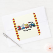 circustrein vierkante sticker (Envelop)