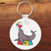 Circusuitvoerende zeehond sleutelhanger (Achterkant)