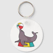 Circusuitvoerende zeehond sleutelhanger (Achterkant)