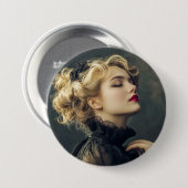 Circusvrouw Ronde Button 7,6 Cm (Voorkant /achterkant)