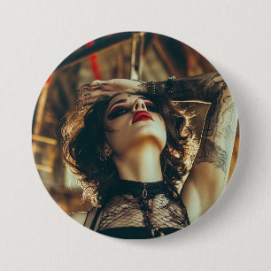 Circusvrouw Ronde Button 7,6 Cm