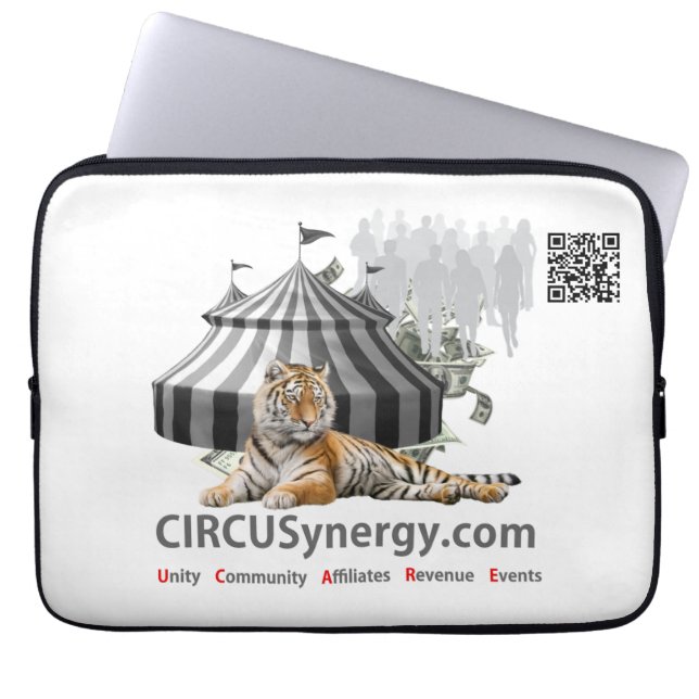 CIRCUSynergy - laptophoes van 13 inch Laptop Sleeve (Voorkant)