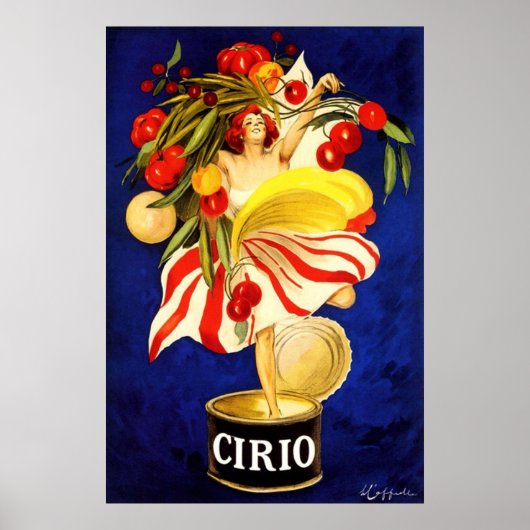 Cirio Tomaten  reclame voor levensmiddelen Poster (Voorkant)