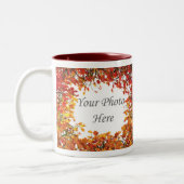 Cirkel 2-foto-Lijst Thanksgiving Herfst Tweekleurige Koffiemok (Links)