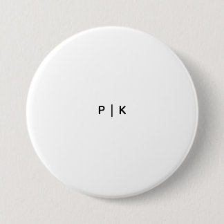 Cirkel 3" Cirkel, Witte Steek, Strijkijzer Ronde Button 7,6 Cm