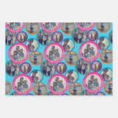 Cirkel 5 Foto Happy Birthday Greeting - cirkels Inpakpapier Vel (Voorkant 2)