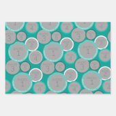 Cirkel 5 Foto Happy Birthday Greeting - cirkels Inpakpapier Vel (Voorkant 2)