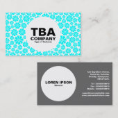 Cirkel - 8 petalen - Cyaan op wit Visitekaartje (Voorkant / Achterkant)