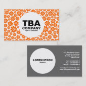 Cirkel - 8 petalen - Oranje op wit Visitekaartje (Voorkant / Achterkant)