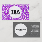 Cirkel - 8 petalen - Paars op wit Visitekaartje (Voorkant / Achterkant)