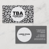 Cirkel - 8 Petals - (Goud) op Wit Visitekaartje (Voorkant / Achterkant)