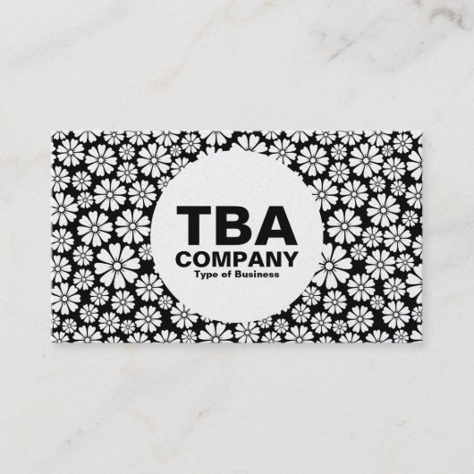 Cirkel - 8 Petals - (Goud) op Wit Visitekaartje (Voorkant)