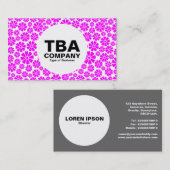 Cirkel - 8 Petals - Magenta op Wit Visitekaartje (Voorkant / Achterkant)
