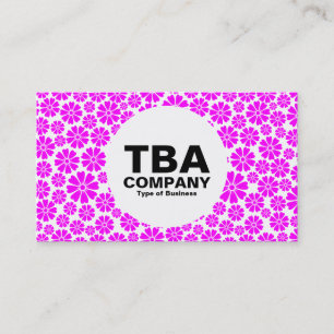 Cirkel - 8 Petals - Magenta op Wit Visitekaartje