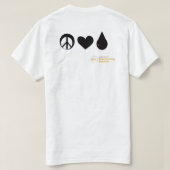Cirkel ABM met vrede liefde moedermelk T-shirt (Design achterkant)