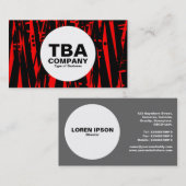 Cirkel - Abstract in rood en zwart Visitekaartje (Voorkant / Achterkant)