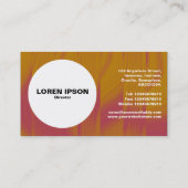 Cirkel - Abstract Sinaasappel Visitekaartje (Achterkant)