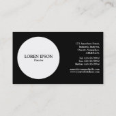 Cirkel - Art Deco - Rood en zwart Visitekaartje (Achterkant)