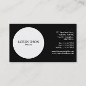 Cirkel - Art Deco - zwart (goud) Visitekaartje (Achterkant)