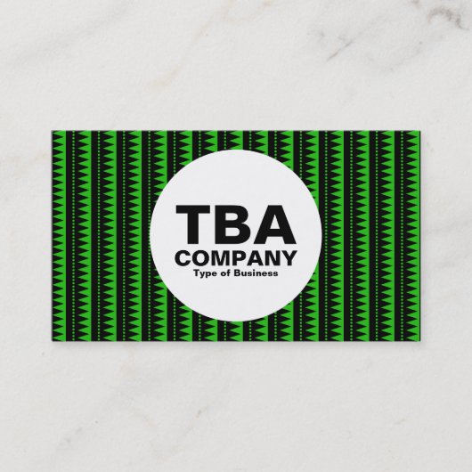 Cirkel - Aztec Pattern - Black on Green: 21bd11 Visitekaartje (Voorkant)